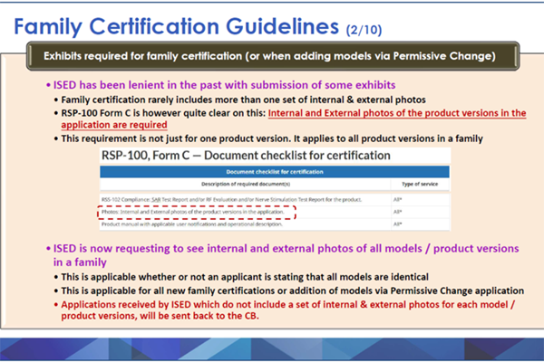 加拿大更新對多型號/多產品版本申請ISED認證的要求