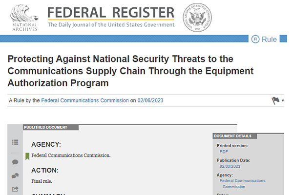 重要通知！美國FCC ID認(rèn)證要求提供美國本地代理信息